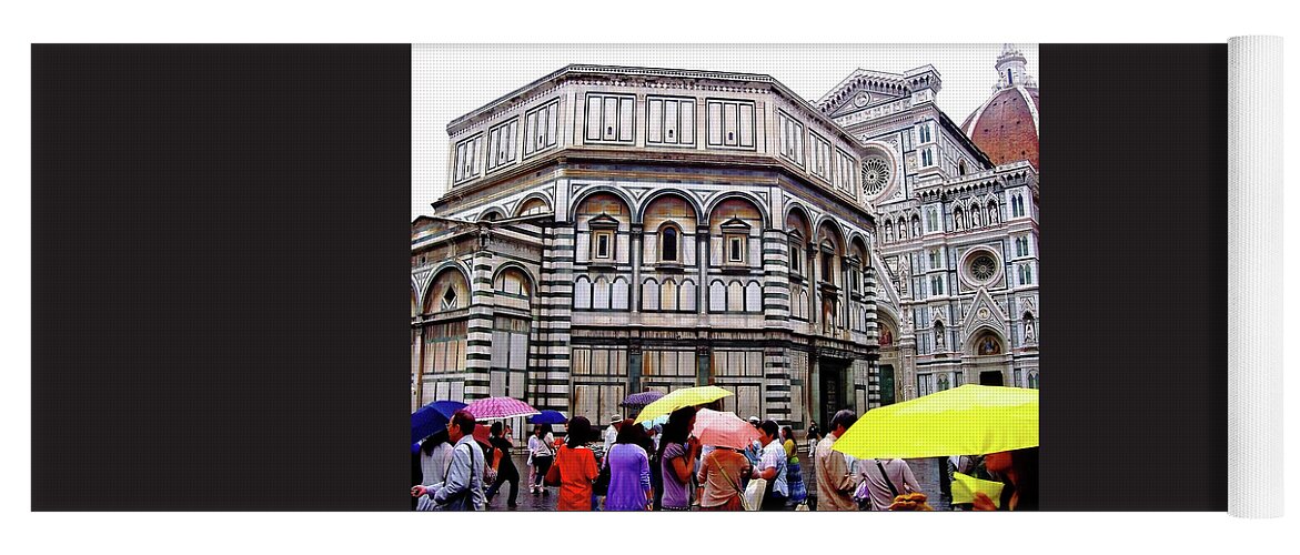 Baptistery Yoga Mat featuring the photograph Florence Baptistery by Debbie Oppermann