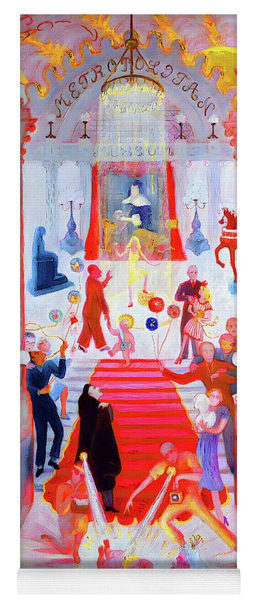 Cathedral Yoga Mat featuring the painting Florine Stettheimer - Cathedrals of Art by Jon Baran