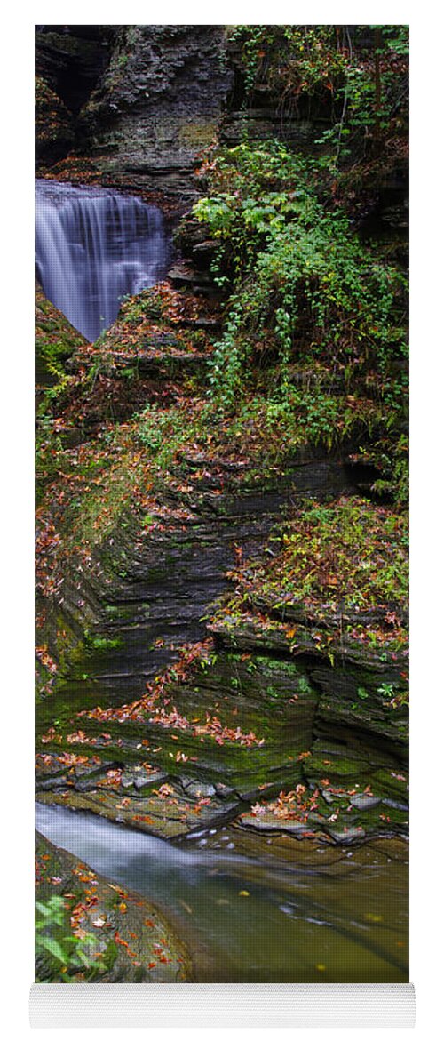 Stream Yoga Mat featuring the photograph Flow of Time - Finger Lakes, New York by Kenneth Lane Smith