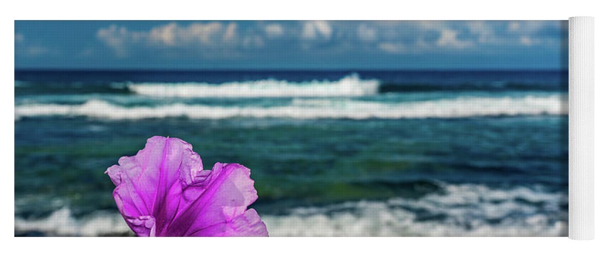 Hawaii Yoga Mat featuring the photograph Flower at the Beach by John Bauer