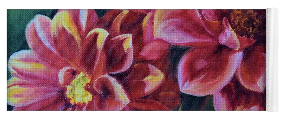 Flowers Yoga Mat featuring the painting Flowers for Mom I by Lori Brackett