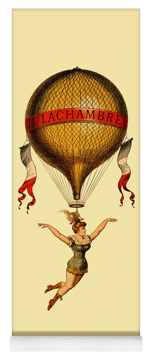 Circus Yoga Mat featuring the digital art Flying Circus Act by Madame Memento