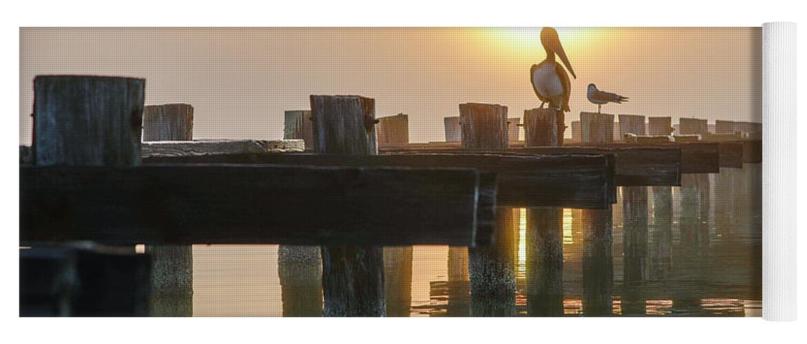 Pelican Yoga Mat featuring the photograph Foggy Coastline by Christopher Rice