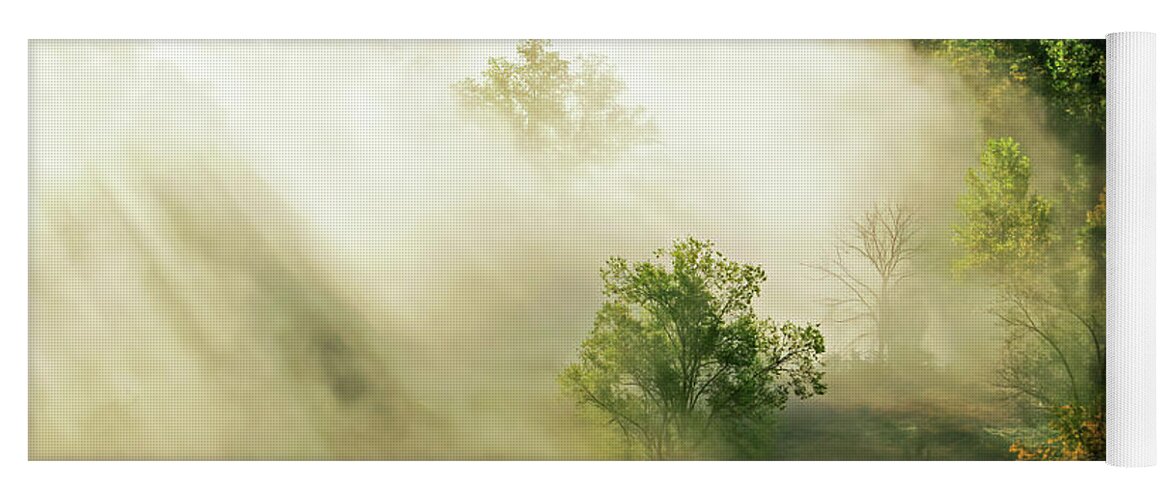 Landscape Yoga Mat featuring the photograph Foggy Morning by Lens Art Photography By Larry Trager