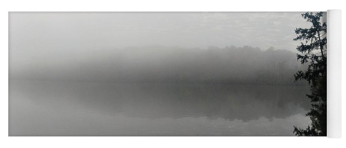  Yoga Mat featuring the photograph Foggy Morning Tree by Brad Nellis