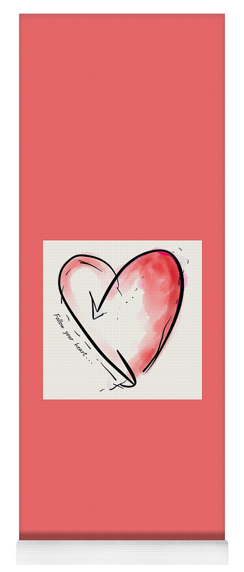 Heart Yoga Mat featuring the digital art Follow Your Heart - 2021 by Jason Nicholas