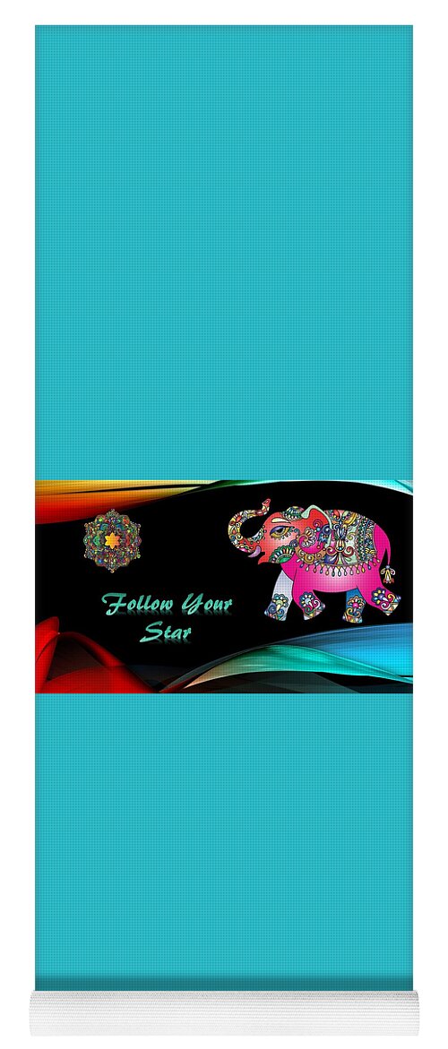 Star Yoga Mat featuring the mixed media Follow Your Star by Nancy Ayanna Wyatt