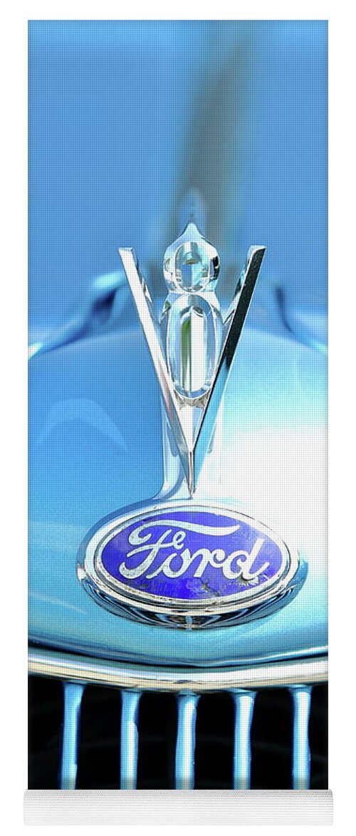 Ford Yoga Mat featuring the photograph Ford V8 by Lens Art Photography By Larry Trager