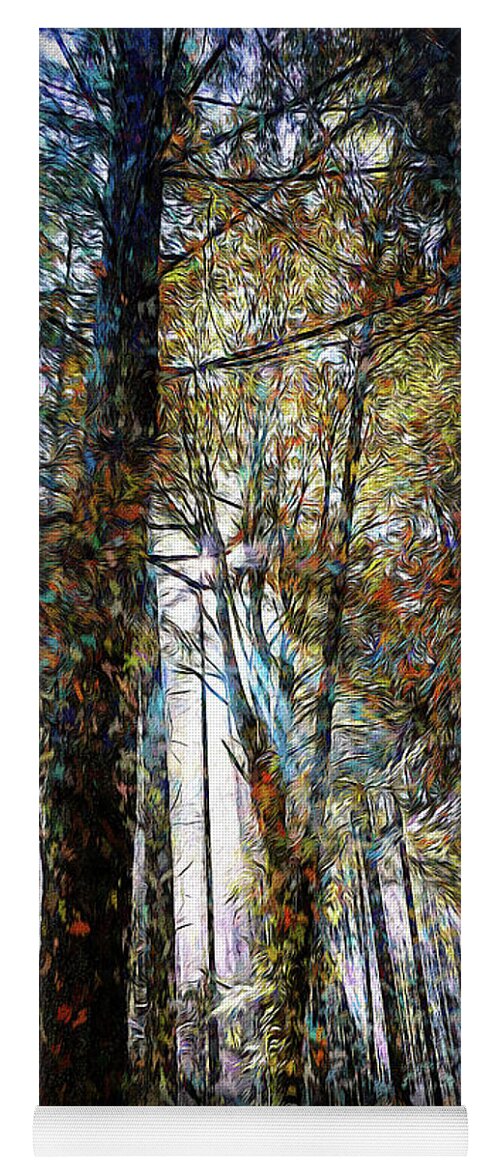 Stanley Park Yoga Mat featuring the digital art Forest Painterly by Deb Nakano
