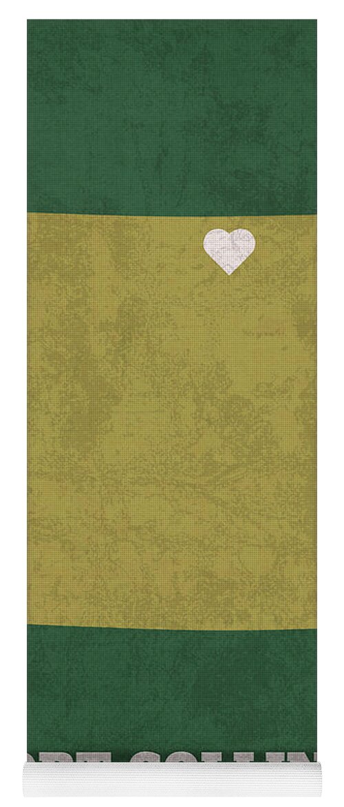 Fort Collins Yoga Mat featuring the mixed media Fort Collins Colorado City Map Founded 1883 Colorado State University Color Palette by Design Turnpike