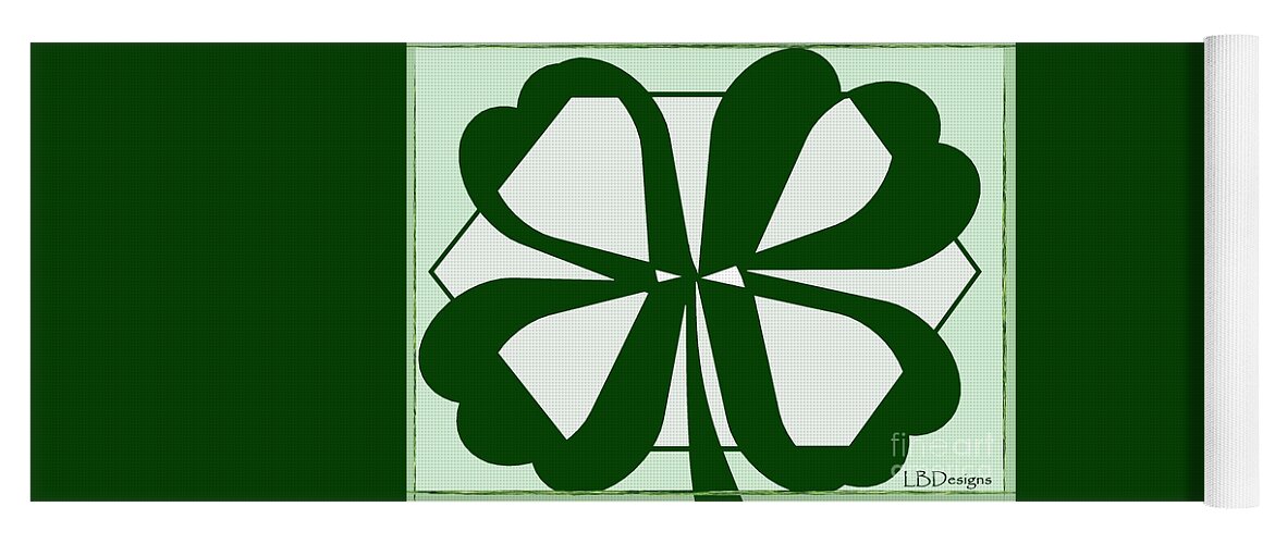 Keywords: “arts And Design”; Gallery; “window Umbrella”; “library Bookcase“; “st. Patrick’s Day”; “four-leaf Clover”; “easter Plaid”; “abstract”; “wall Décor And More Items”; Spring Yoga Mat featuring the digital art Four-Leaf Clover 21 by LBDesigns