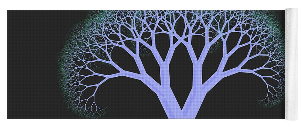 Tree Yoga Mat featuring the digital art Fractal Tree 2 by Taro Kuriyama