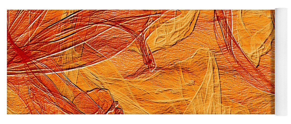 Fall Yoga Mat featuring the digital art Free Indeed-Fall Colors by Jacqueline Hamilton
