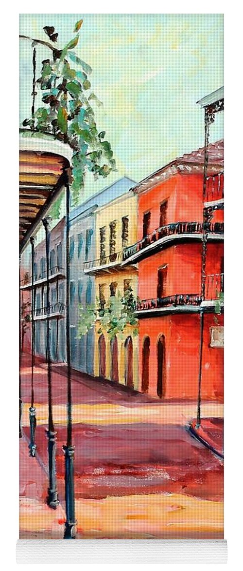 New Orleans Yoga Mat featuring the painting French Quarter Beauty by Diane Millsap