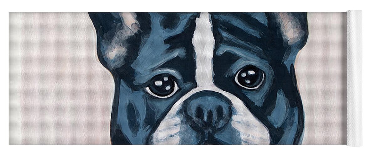 French Yoga Mat featuring the painting Frenchie by Pamela Schwartz