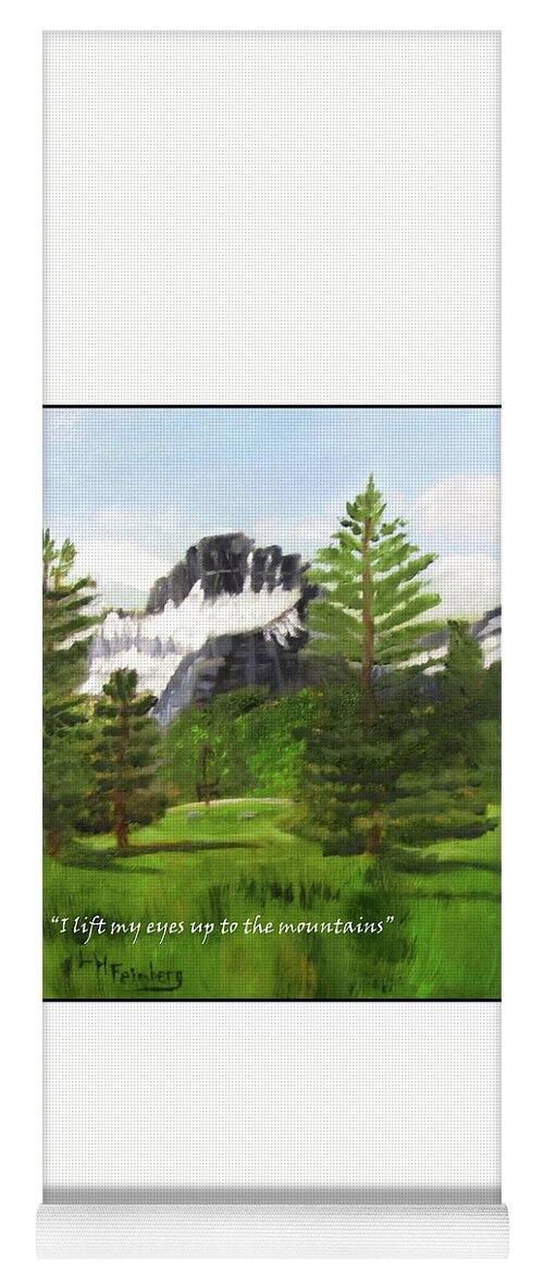 Psalm 121 Yoga Mat featuring the painting Fresh Air Psalm 121 by Linda Feinberg