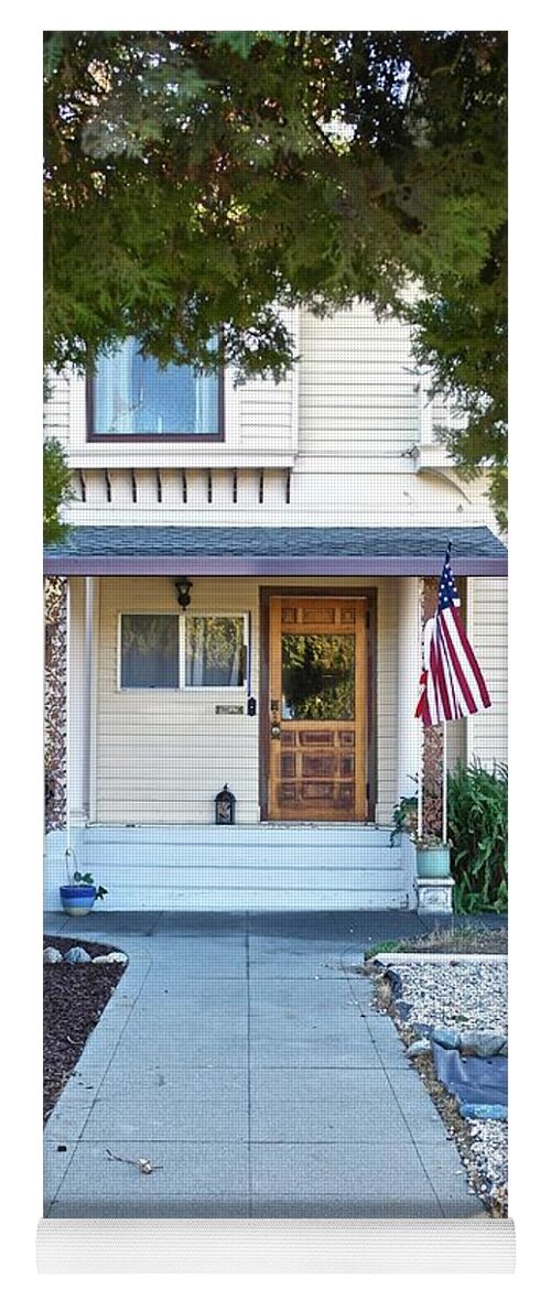 Home Yoga Mat featuring the photograph Front Porch America by Michele Myers