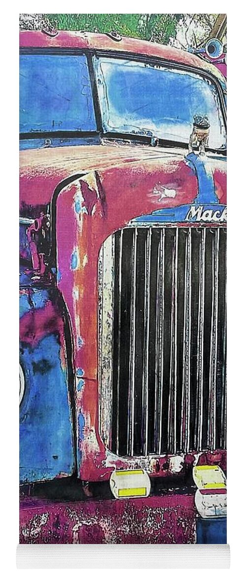 Truck Captain D's St Augustine Florida Usa Yoga Mat featuring the mixed media Fun Stuff 1 by John Anderson