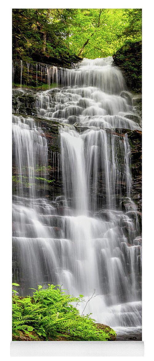 Waterfalls Yoga Mat featuring the photograph Ganoga Falls by C Renee Martin