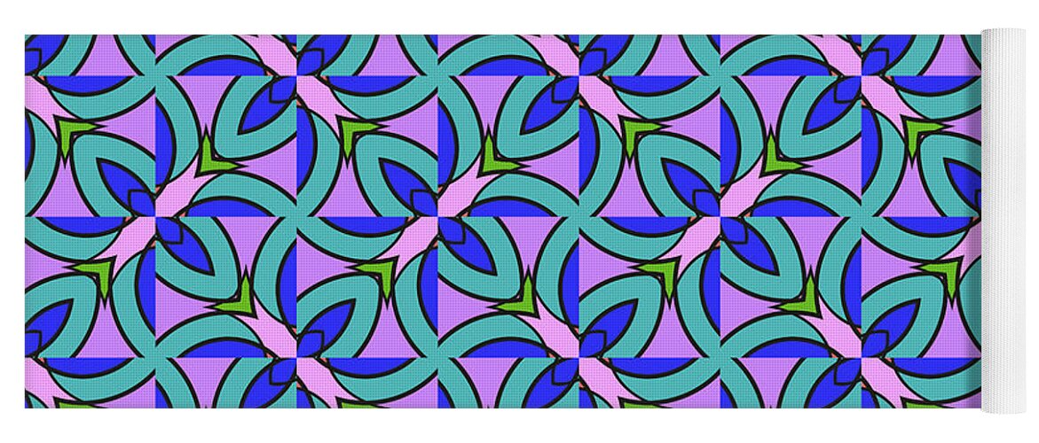 Pattern Yoga Mat featuring the digital art Geometric Pattern 2249 by Philip Preston