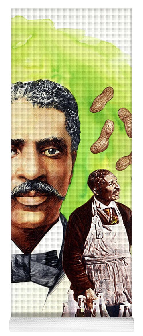 Paul And Chris Calle Yoga Mat featuring the painting The 1910s - George Washington Carver by Paul and Chris Calle