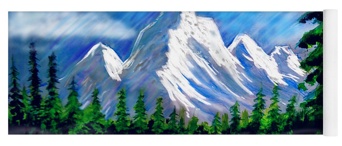  Mountains Yoga Mat featuring the painting Getting Back To Nature by Mark Bradley