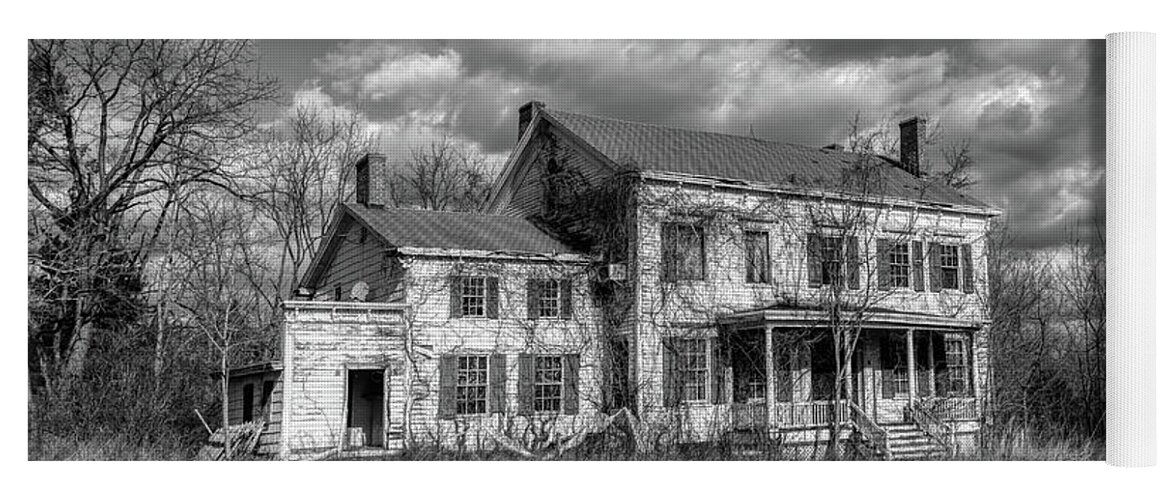 Voorhees Farm Yoga Mat featuring the photograph Ghost House by David Letts