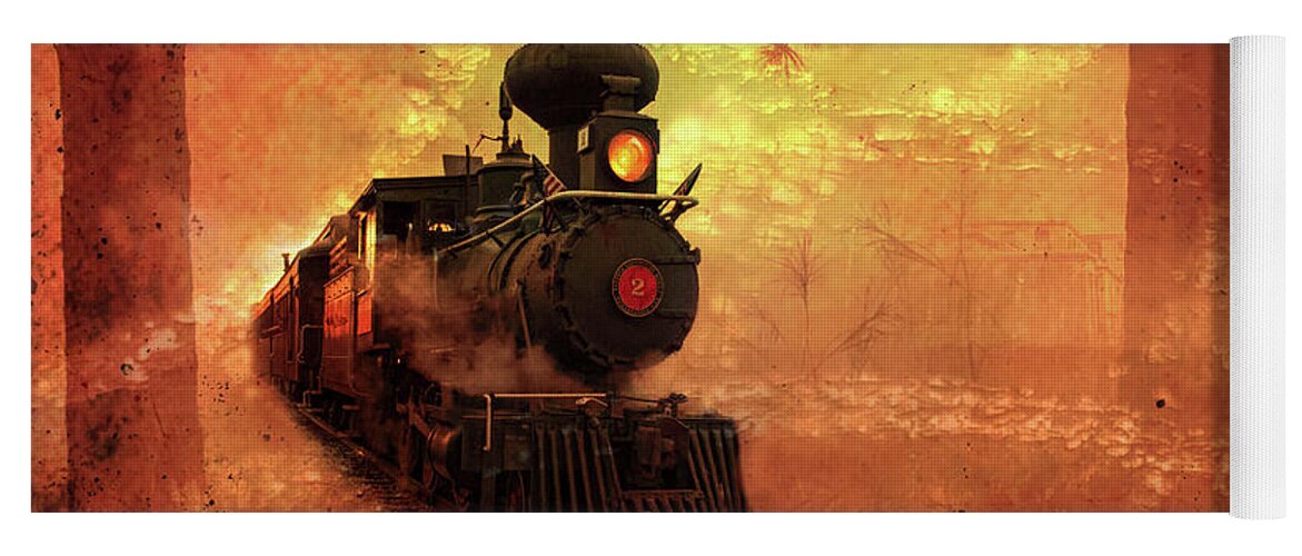 Sharaabel Yoga Mat featuring the photograph Ghost Train by Shara Abel