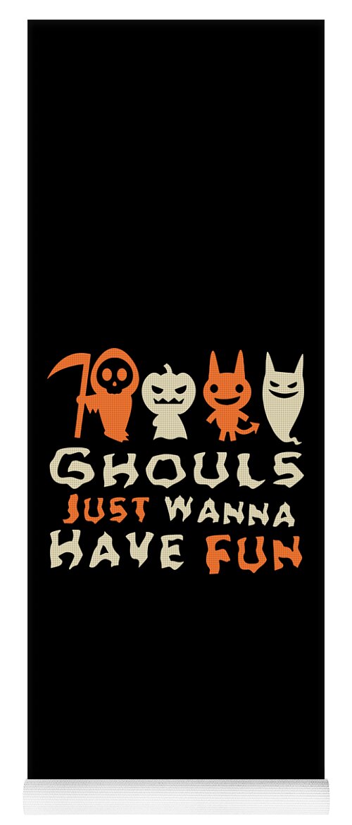 Halloween Yoga Mat featuring the digital art Ghouls Just Wanna Have Fun Halloween by Flippin Sweet Gear