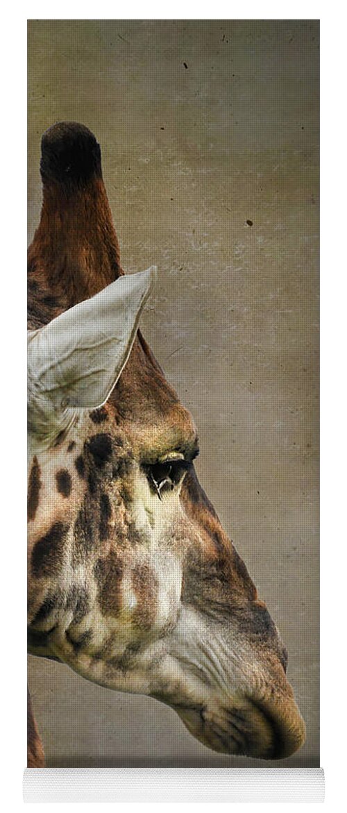 Giraffe Portrait Yoga Mat featuring the photograph Giraffe by Rebecca Herranen