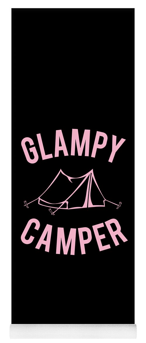 Funny Yoga Mat featuring the digital art Glampy Camper by Flippin Sweet Gear