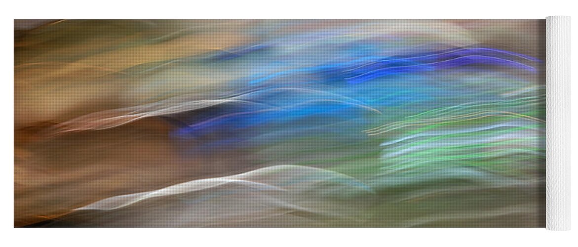 Abstract Yoga Mat featuring the photograph Glassy Waves by Kae Cheatham