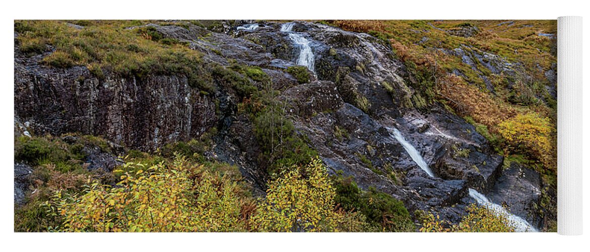 Mountains Yoga Mat featuring the photograph Glencoe Falls 9 by Shirley Mitchell