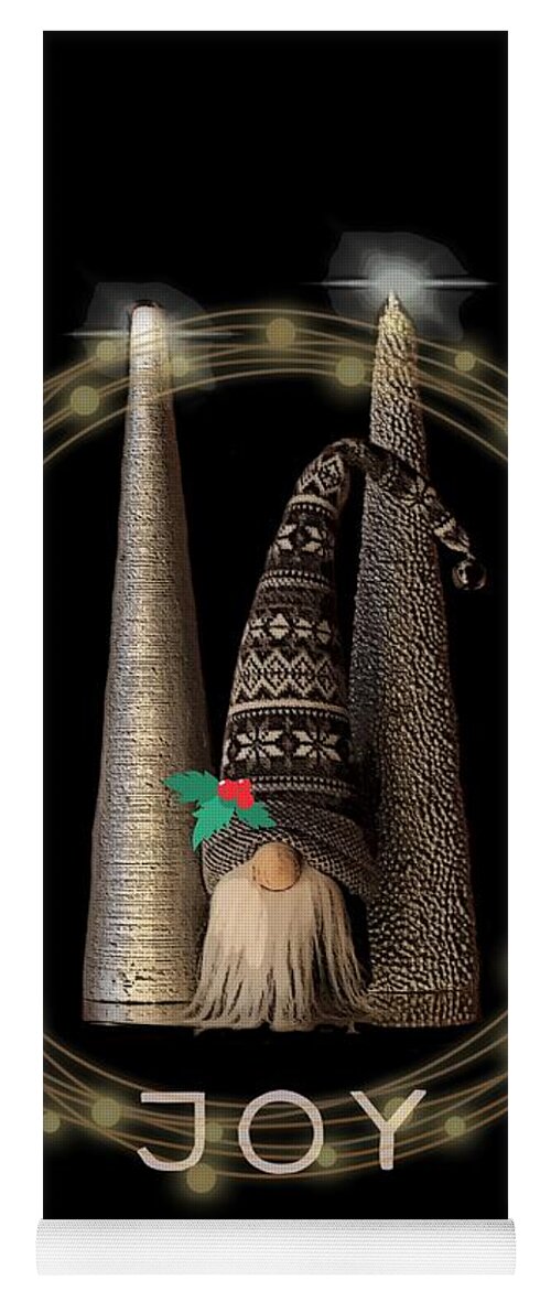 Gnome Yoga Mat featuring the digital art Gnome for the Holidays 2 by Diana Rajala