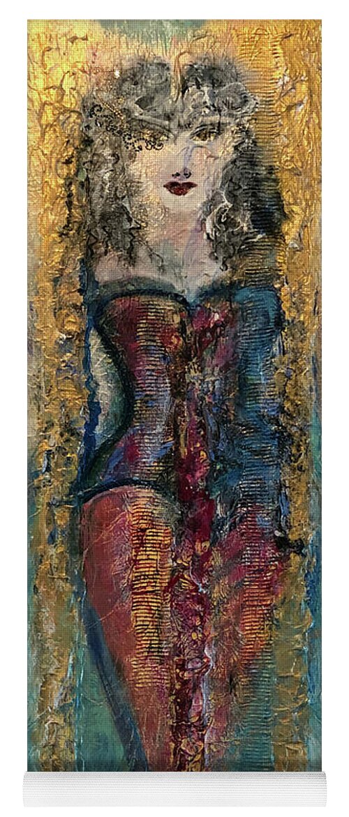 Woman Yoga Mat featuring the painting Goddess of Love by Leslie Porter