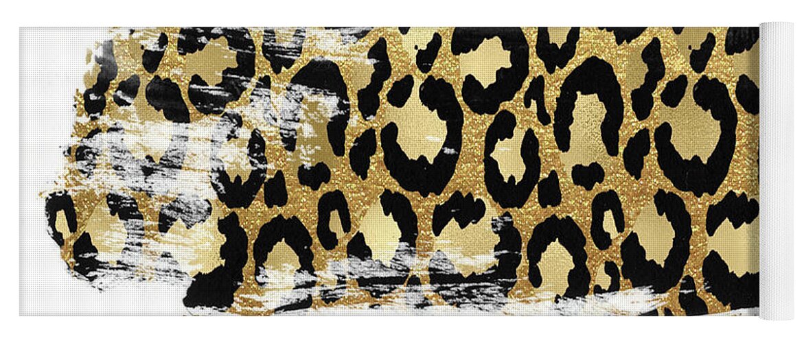 Gold Yoga Mat featuring the photograph Gold Leopard Fur Pattern by Carrie Ann Grippo-Pike