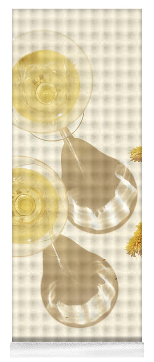 Glass Yoga Mat featuring the photograph Golden Champagne II by Anastasy Yarmolovich
