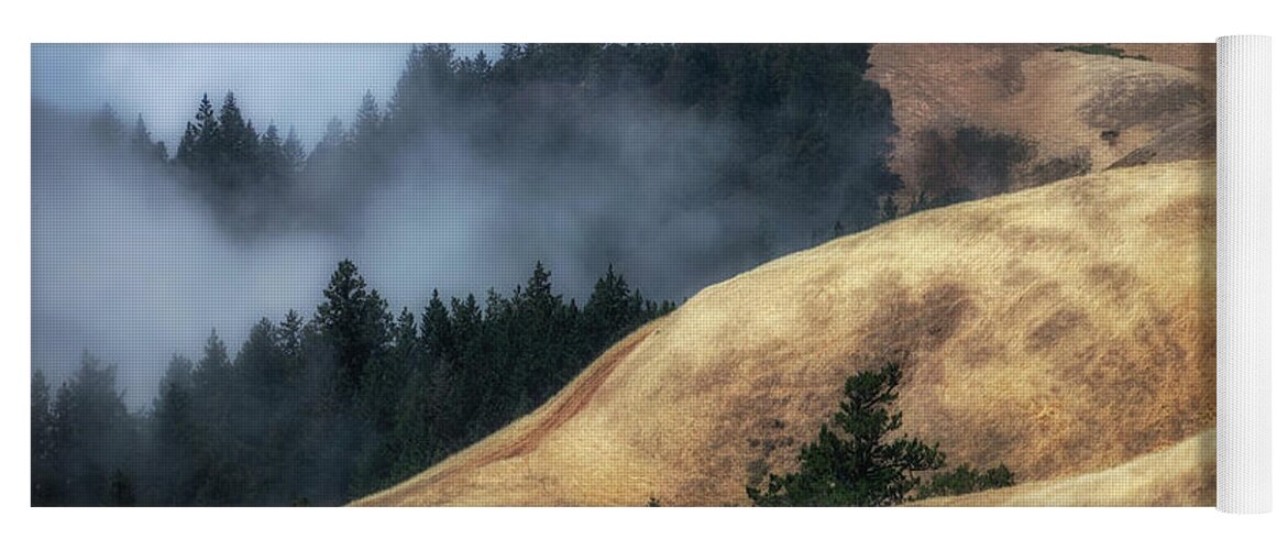 Golden Hills Yoga Mat featuring the photograph Golden Hills, Mt. Tamalpais by Donald Kinney