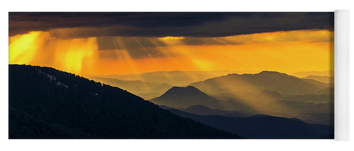 Balkan Mountains Yoga Mat featuring the photograph Golden Rain by Evgeni Dinev