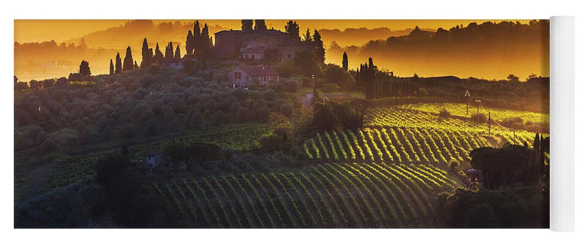 Italy Yoga Mat featuring the photograph Golden Tuscany by Evgeni Dinev