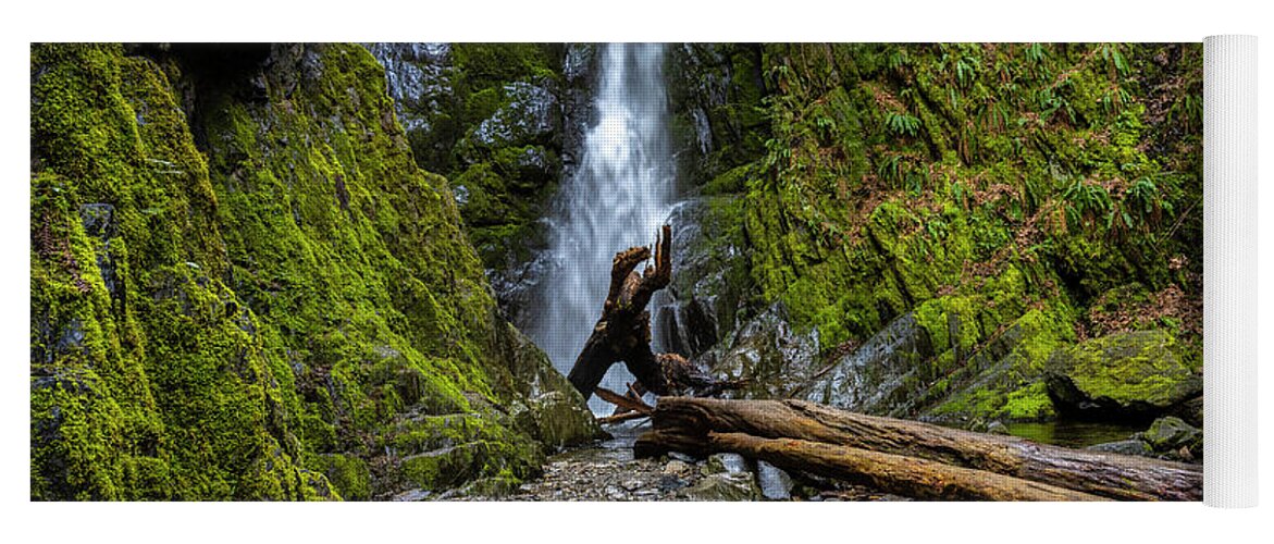 Waterfalls Yoga Mat featuring the photograph Goldstream Park Waterfalls by Bill Cubitt