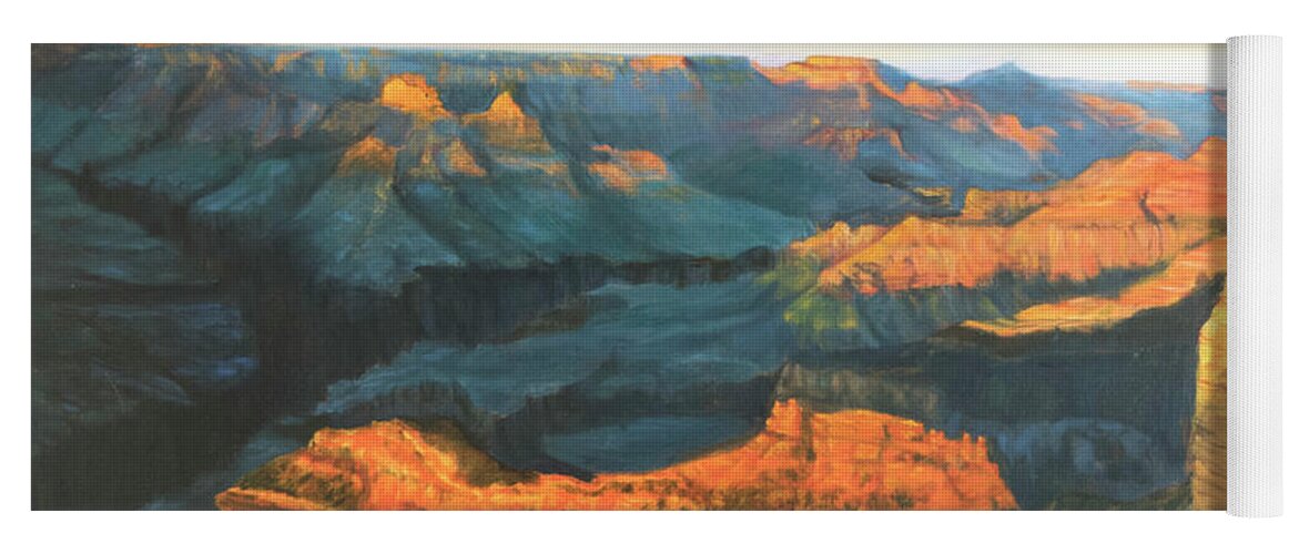 Grand Canyon Yoga Mat featuring the painting Grand Canyon - North Rim by Vanaja's Fine-Art