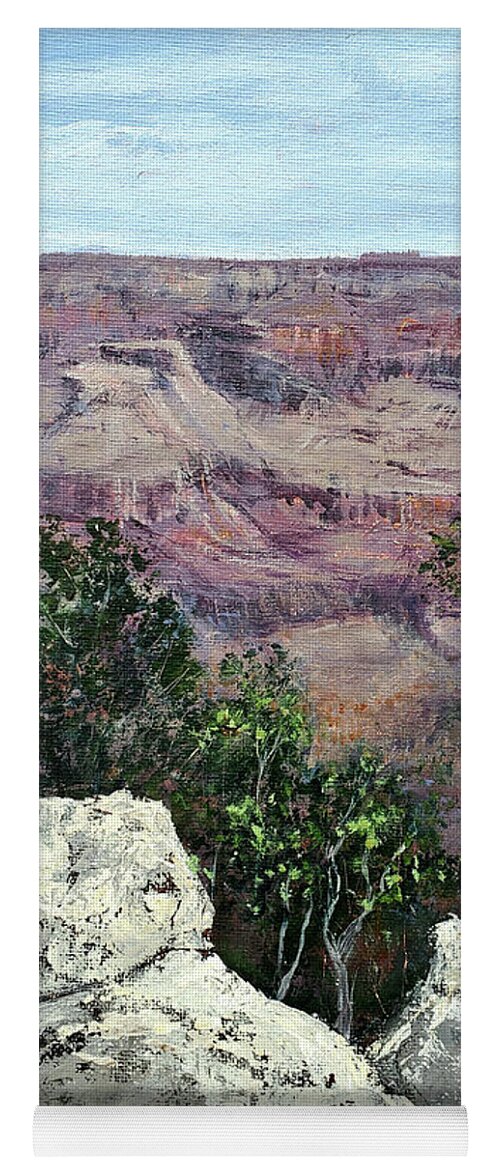 Grand Canyon Yoga Mat featuring the painting Grand Canyon by Zan Savage