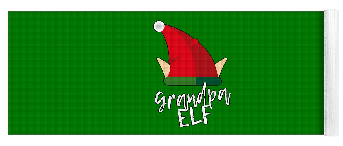 Christmas 2023 Yoga Mat featuring the digital art Grandpa Elf Christmas Costume by Flippin Sweet Gear
