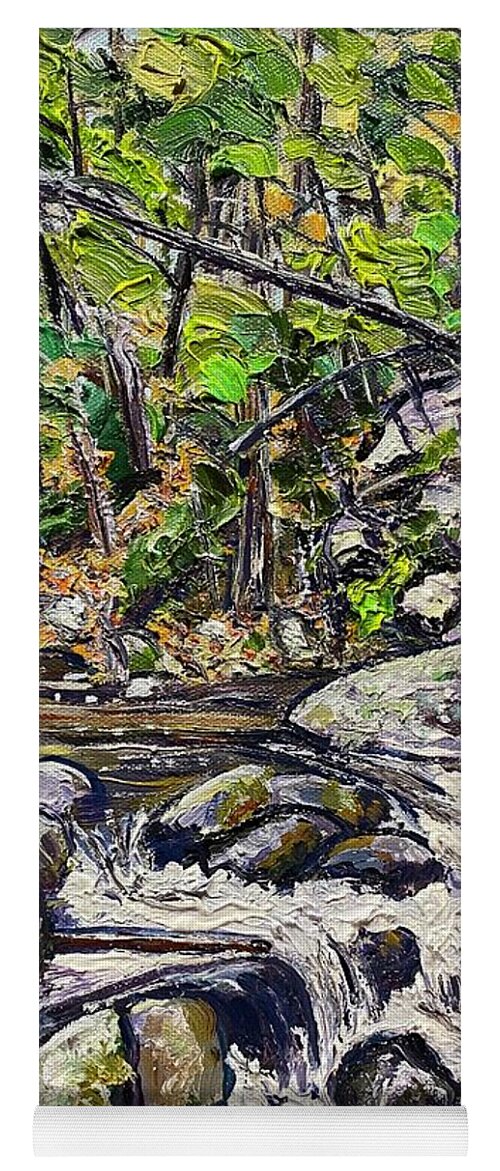 New England Yoga Mat featuring the painting Granville Gorge by Richard Nowak