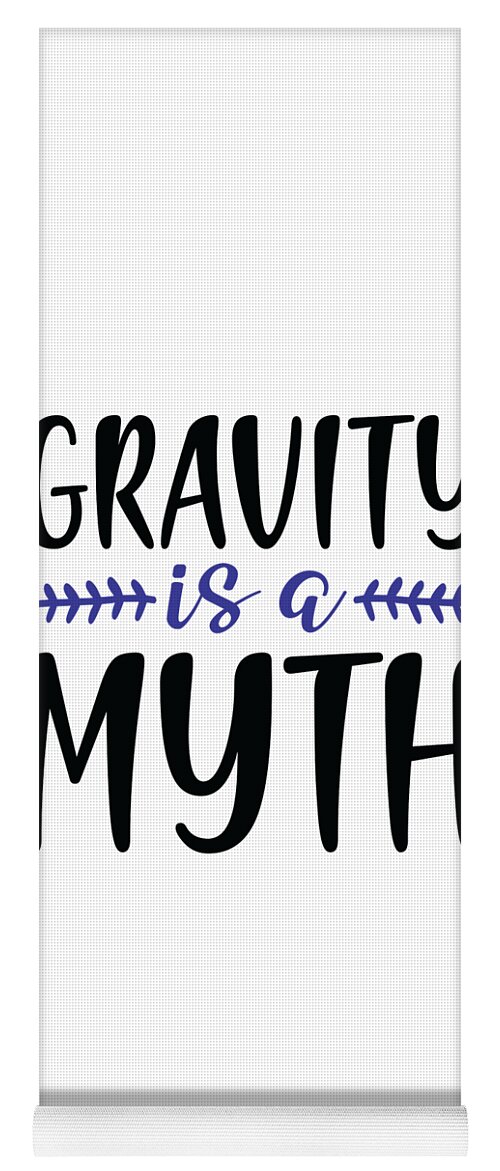 Hobby Yoga Mat featuring the digital art Gravity is a myth by Jacob Zelazny