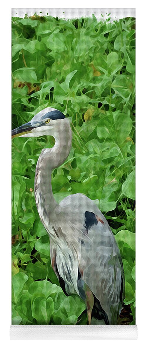 Lily Yoga Mat featuring the digital art Great Herons by Chauncy Holmes