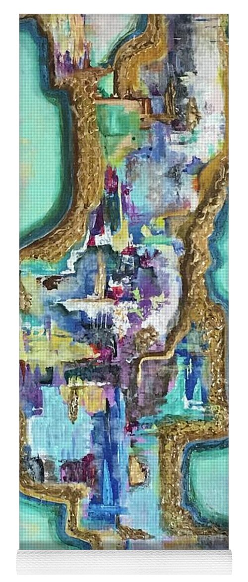 Art Yoga Mat featuring the painting Great island by Maria Karlosak