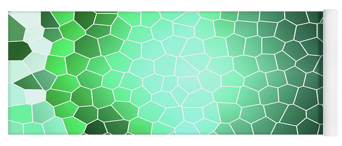 Green Yoga Mat featuring the digital art Green Skin by Melinda Firestone-White
