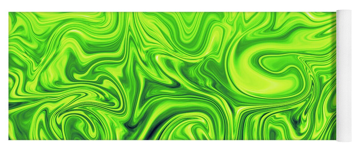 Green Slime Abstract Background Yoga Mat by Benny Marty - Benny Marty -  Artist Website